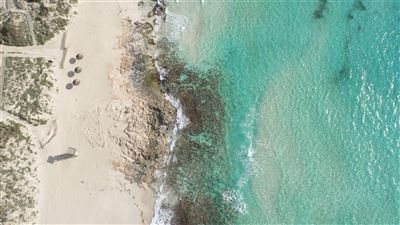 Formentera Luftaufnahme Strand